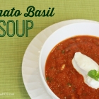 Tomato Basil Soup with Greek Yogurt (P2, Vegetarian, Low Carb)